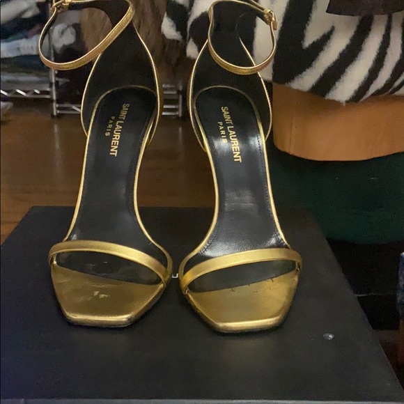Saint Laurent Shoes - Saint Laurent Gold Sandals